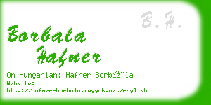 borbala hafner business card